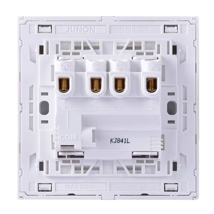 4 gang wall switches | White Color Four Gang Wall Switch